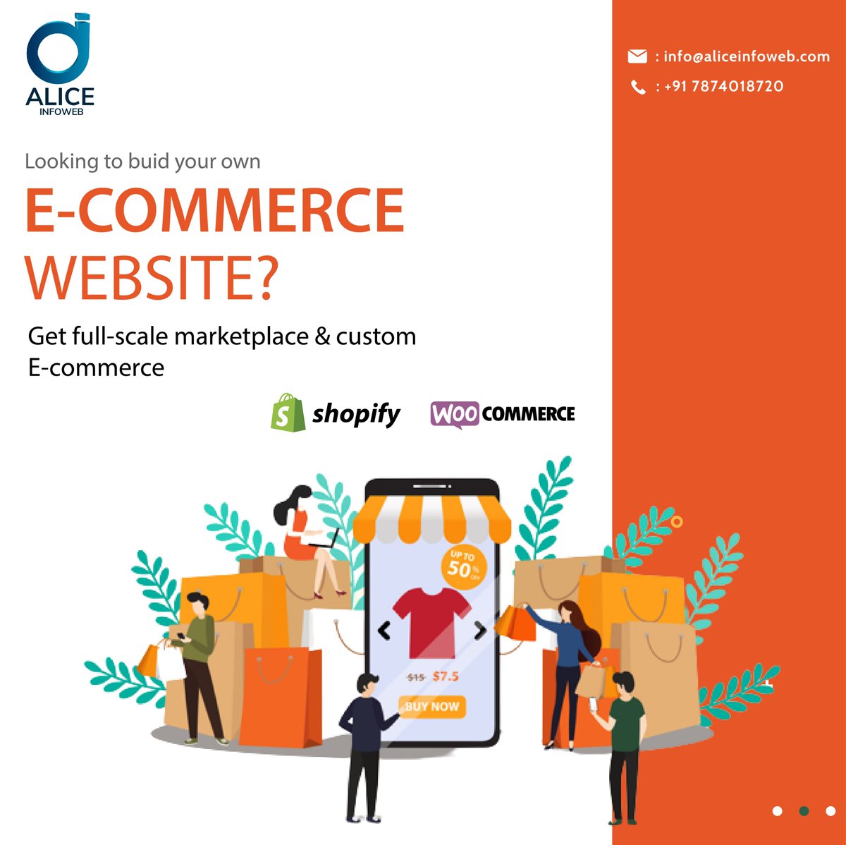 AliceInfoweb's tweet photo. Turn your Ecommerce dreams into reality Today! Start building your store now with the right resources and support. Don't Wait, Let's Make It Happen!

#ecommerce #marketing #business #digitalmarketing #ecommercebusiness #woocommerce  #onlineshopping #website #Shopify https://t.co/9FQj8aAILy