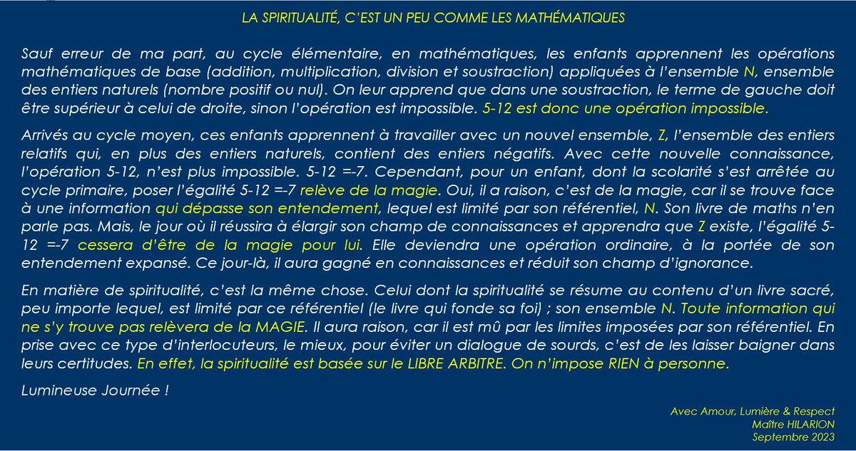 MAITRE HILARION tweet media