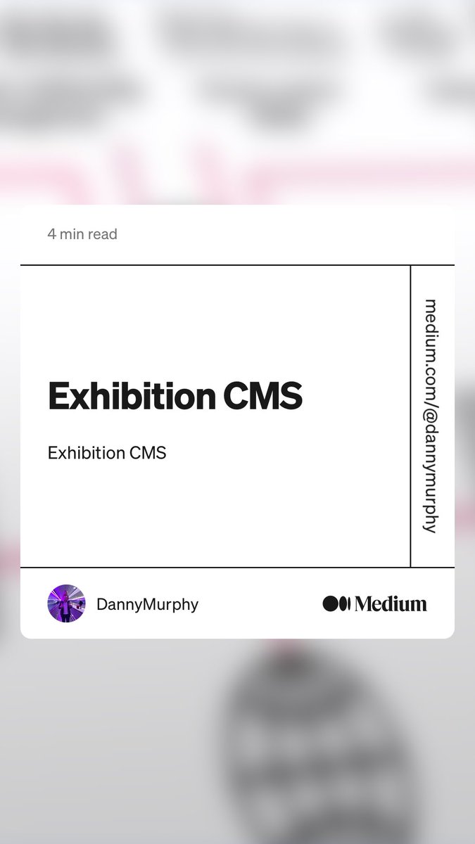 DannyMurphy's tweet image. Found this explanation of the Museum Digital Platform I built for the WA Museum Boola Bardip and thought I would share it. “Exhibition CMS” by DannyMurphy
medium.com/@dannymurphy/e…