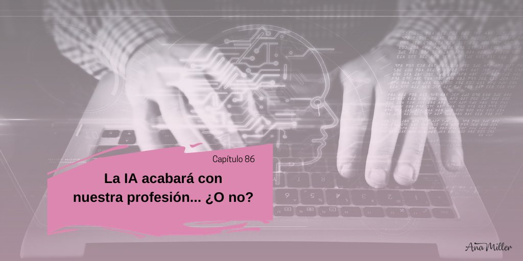 anamillercopy's tweet photo. ¿Puede hacer la #InteligenciaArtificial acabar con el trabajo de un #copywriter o #redactorSEO? Hoy en #ElProgramadeAnaMiller te traigo mi opinión más sincera.
¿Quieres conocer cuál es mi app de #IA favorita y por qué? Ven a escuchar mi #podcast
👇👇👇👇
https://t.co/xcZ16pEDct https://t.co/2j3bZW5rwP