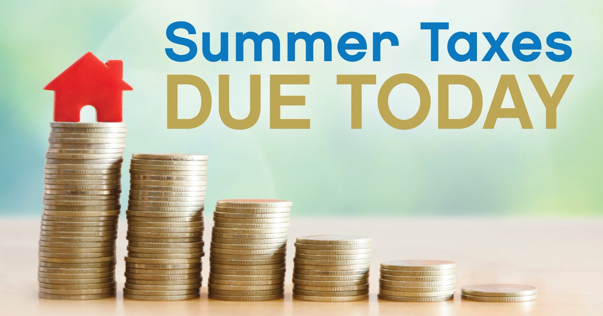 Today (Sept. 14) is the last day to pay your summer 2023 property taxes without a penalty or interest charged!

If you haven’t received a tax statement, call the Treasurer’s Office at 616.949.6944 during business hours: 8 a.m.-5 p.m. Mondays through Fridays.