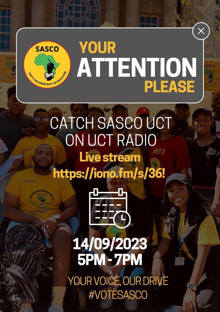 simsilwana's tweet photo. Listen in this afternoon to SASCO UCT unpacking student issues and their plans when they elected into the SRC. #SASCOUCT #ForeverSASCO. https://t.co/RuWJETpltz