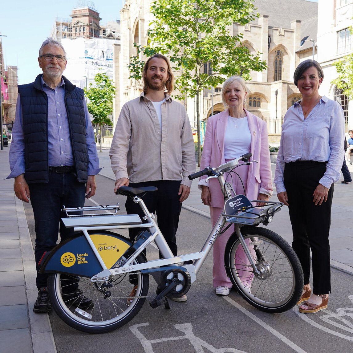 Look out for Leeds City Bikes starting to make an appearance on our streets from tomorrow! 🚲 Partnering with @LeedsCC_News and @BerylBikes, hire bikes will be installed around the city – safely connecting more people with opportunities, while tackling the climate emergency.