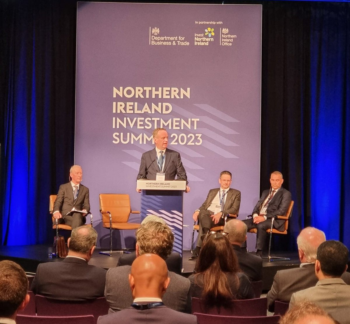 @SpiritAero UK Chairman, Sir Michael Ryan, spoke at the Advanced Manufacturing session at #NIIS23, on why Northern Ireland is a great place in which to invest and develop the innovative technologies and products needed for a net-zero future. #Investment