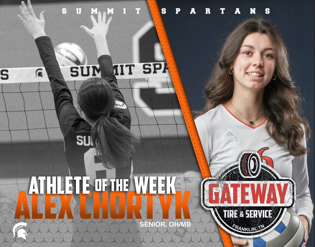wcsSHSwr1's tweet photo. Alex Chortyk, Gateway Tire Athlete of the Week 

Chortyk racked up 26 kills on .442 hitting in a three-set win against Page to close out last week. She had a career high 27 kills Tuesday in another district sweep of Ravenwood. 

Summit Plays Nolensville Thursday at Home at 6pm. https://t.co/XnG8OsbPUS