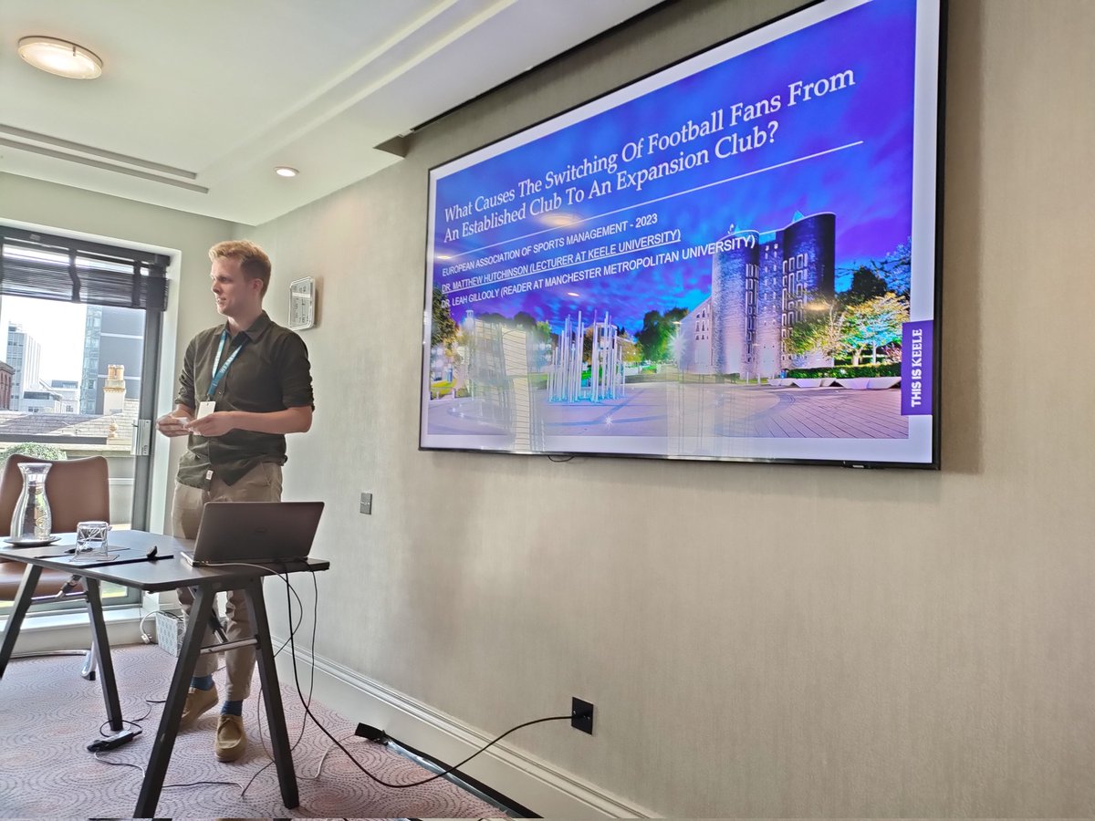 Dr Leah Gillooly (@leahgillooly) on Twitter photo Fantastic presentation this morning at #easm2023 from <a href="/MattHutch96/">Matt Hutchinson</a> presenting his work on switching behaviours among MLS fans in the context of expansion teams. Fantastic presentation this morning at #easm2023 from <a href="/MattHutch96/">Matt Hutchinson</a> presenting his work on switching behaviours among MLS fans in the context of expansion teams.