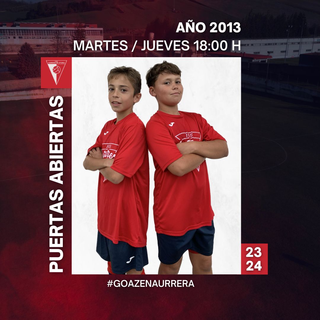 aurreravitoria's tweet photo. ⚽🏃‍♂️🏃‍♀️𝐏𝐔𝐄𝐑𝐓𝐀𝐒 𝐀𝐁𝐈𝐄𝐑𝐓𝐀𝐒 | 𝐀𝐓𝐄 𝐈𝐑𝐄𝐊𝐈𝐀𝐊

Si eres del 2013... ¡Ven, prueba y disfruta con nosotros!

2013. urtekoa baldin bazara...
Etor zaitez frogatzera eta gurekin gozatzera!

🔴🔴
#harrobiaaltxorra
#familiarojilla https://t.co/v22N1qXEBp