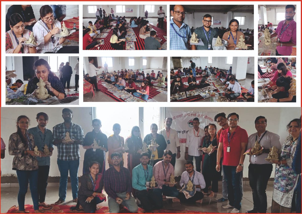 narmada_samagra's tweet image. भोपाल स्थित कोरकार्ड सॉफ्टवेर प्रा.लि. कंपनी के १०० स्टाफ़ सदस्यों/कर्मियों द्वारा आज अपने हाथों अपने श्री गणेश बनाने का प्रशिक्षण लिया।

#MittiGanesh #EcoFriendlyGanesh #CoreCard #Narmada