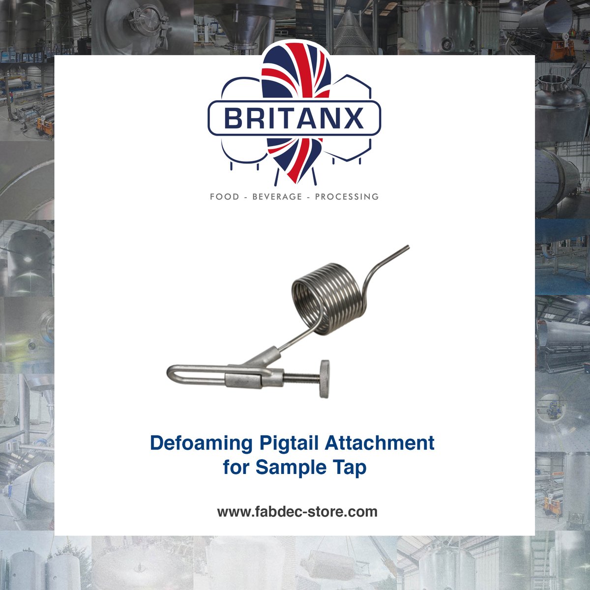Britanx_'s tweet photo. Defoaming Pigtail Attachment for Sample Taps are available from the @fabdecltd webshop.

Visit https://t.co/1zhIvepovt to see our full range of Brewery spares.

#pigtails #defoaming #attachment #sampletap #taps #webshop #onlinestore #britanx #fabdec #stainlesssteel #craftnotcrap https://t.co/hkrZFtc9tg