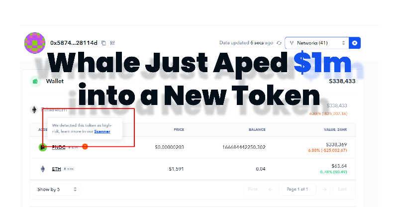 De_FiSecurity's tweet photo. #Crypto trader that got into $PEPE early just sold all their $PEPE.

They just aped $1M into a new token.

Seems like fishy behavior.

Let’s dive in 🧵⬇️