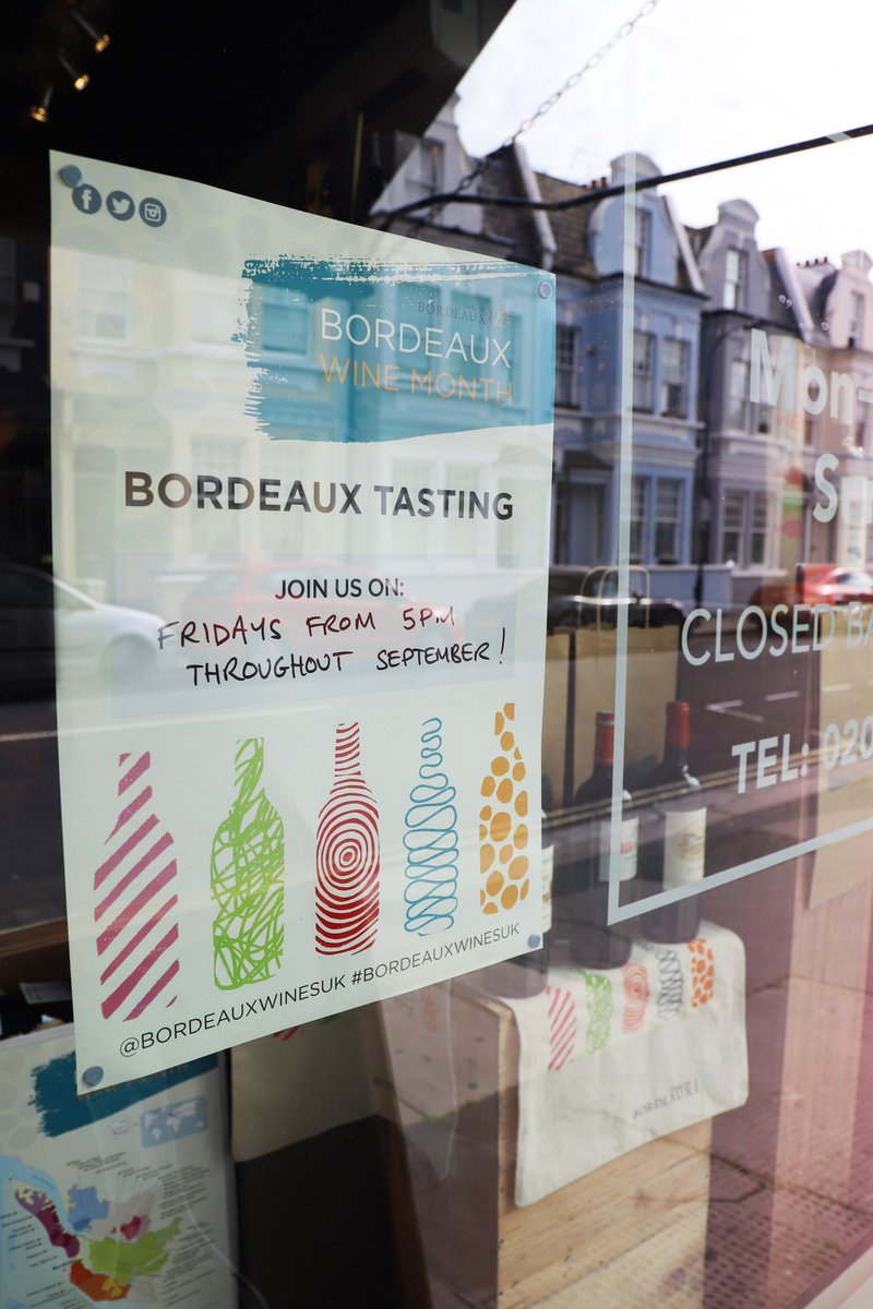 #BordeauxWineMonth in full swing! 😍🍷 What have you discovered about Bordeaux wine so far? Why not pick up a bottle of Bordeaux to enjoy with dinner tonight? Here’s a list of participating retailers: bit.ly/BWiM2 Pictures taken at @LeaandSandeman Fulham