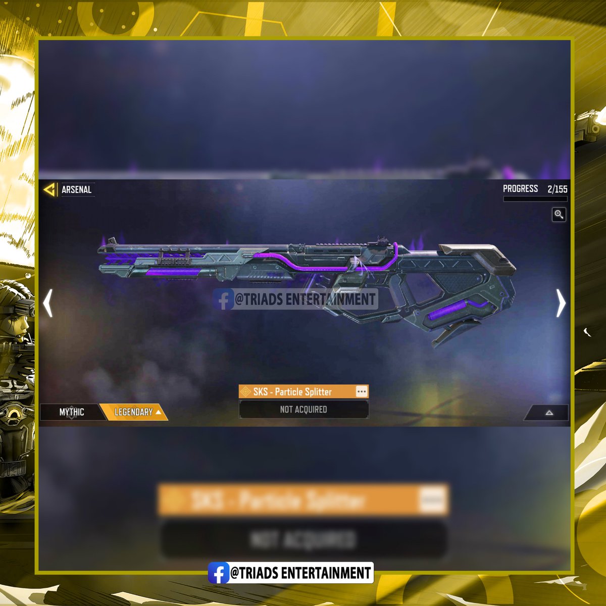 _triadsent's tweet image. The legendary blueprint "SKS - Particle Splitter" will receive a Prestige variant in Season 9.
#triadsentertainment
#CoDMobile 
#codmupdates