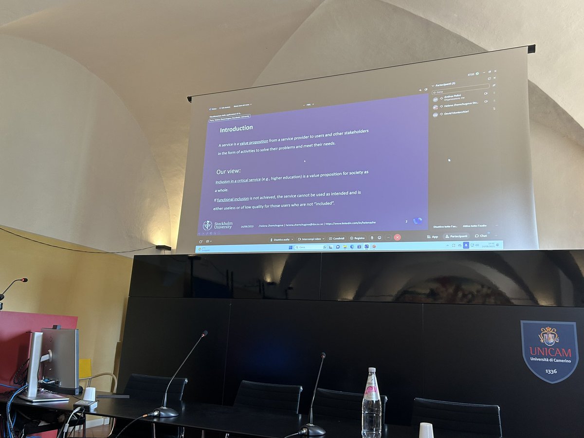Helena Zhemchugova presenting online the paper titled “A Model-driven Approach to Decision Support for Designing Inclusive Services”.