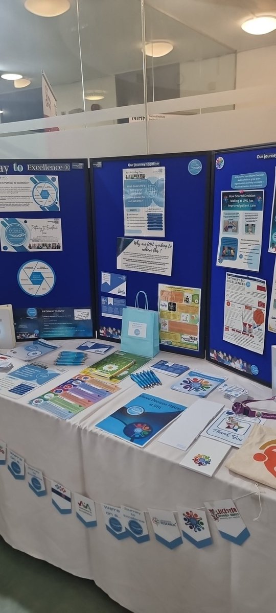 We're at the Peepul Centre today showcasing UHL's Journey to Pathway to Excellence®️ ! 💙🌟 #pathwaytoexcellence®️ #communityengagement @KarlMayes9 @kidy_salma @UHLP2E_Emma @Christine_J2E