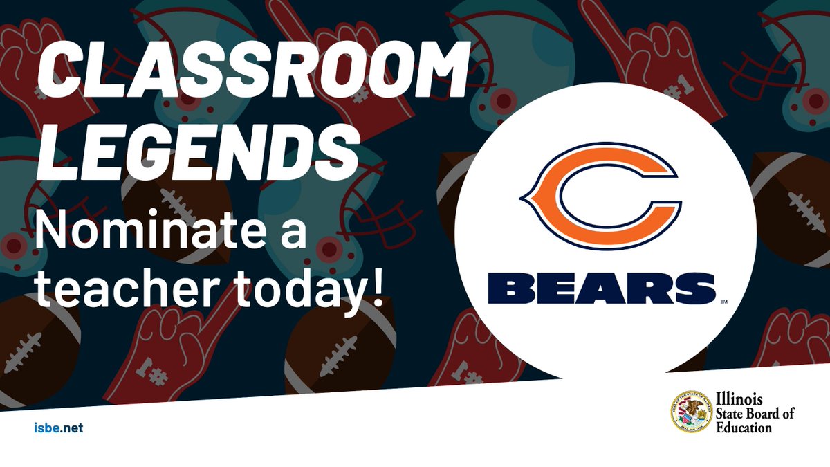 This season, <a href="/ChicagoBears/">Chicago Bears</a> is honoring educators who are the real MVPs for their students. Do you know a teacher or principal who deserves recognition (and who also just happens to be a 🐻🏈 fan)? Nominate that amazing educator to be a Classroom Legend! okt.to/fXi6wo