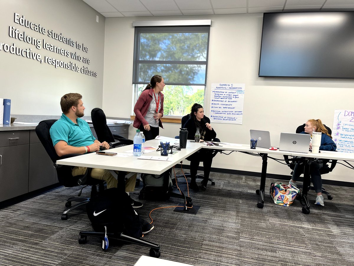 SrtaRad's tweet photo. Grateful to work in a district where new teacher development and support is made a priority. Last night's Danielson retreat with NTA was a success as we discussed what a high performing classroom looks and feels like. @shannoncremeens https://t.co/L4lrrYeCK1