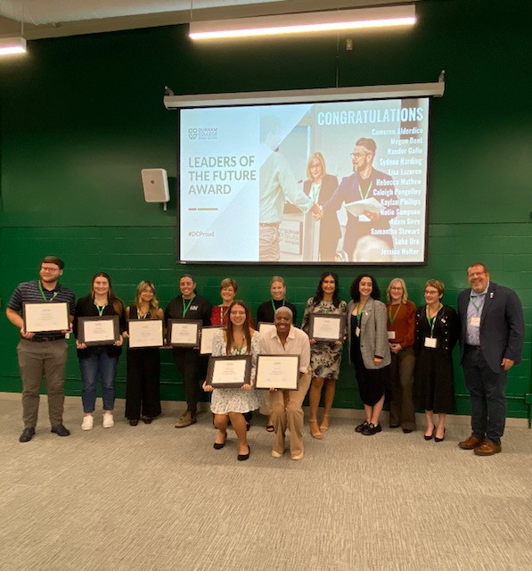 Congratulations to this years Durham College Alumni Association (DCAA) Leaders of the Future award recipients (15 in total). This award is presented annually to graduating students who have demonstrated consistent & outstanding leadership both inside and outside of the classroom.