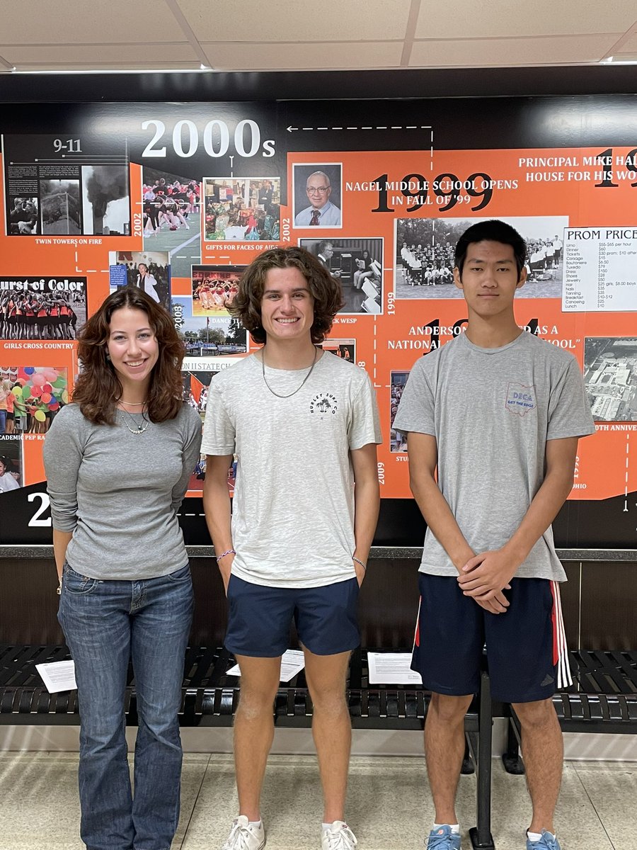 AndersonRaptors's tweet image. We are THRILLED to announce our SIX Commended and THREE Semi-Finalist in the @nationalmerit Scholarship Competition!!
Semi-Finalist: Jade O’Brien, Tyler Suhre, Witten Pan
Commended: Samantha Howard, Chad Bowling, Anna Elfers, Christina Johnson, Gianna Volpano, Carson Gearding