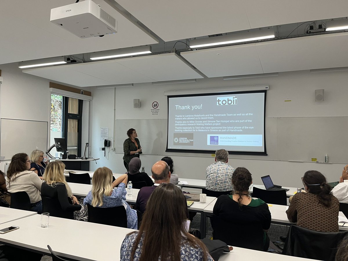 stcoop11's tweet photo. @wendyamross from @LondonMetUni demonstrates recent use of eye-tracking as a qualitative instrument, &amp; argues that approaches to cognition which emphasise the role of the environment need to integrate qualitative &amp; ethnographic methods with traditional experiments.  #CogDev2023 https://t.co/NwzPoR2RhG