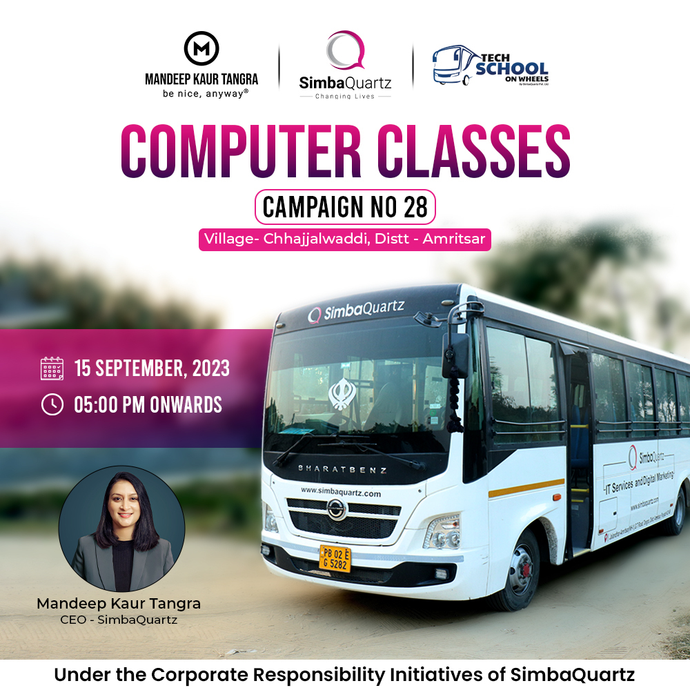 🚍School on Wheels - Campaign No. 28
Join us at 5:00 PM at Chhajjalwaddi, Distt - Amritsar.
.
.
#techforslum | #beas | #slums | #schoolonwheels  | #SimbaQuartz | #ChangingLives | #ReverseMigration | #WhiteCollarJobs | #Tangra | #bethechange | #EmpoweringCommunities |