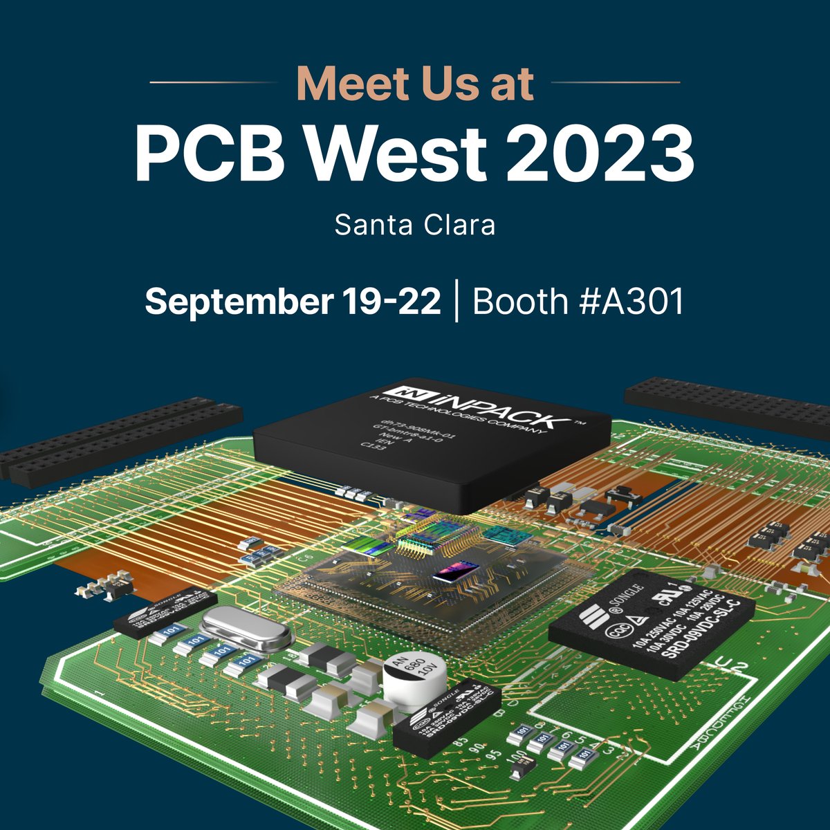 PcbTechnologies's tweet photo. PCB WEST: Start at Booth #301, your gateway to new possibilities. Rigid-flex, Advanced Substrates, PCBs for RF, Medical & so much more.
https://t.co/QyUTPEXCMB
#BeyondDesignLimits #substrates https://t.co/HAVCPCB6At