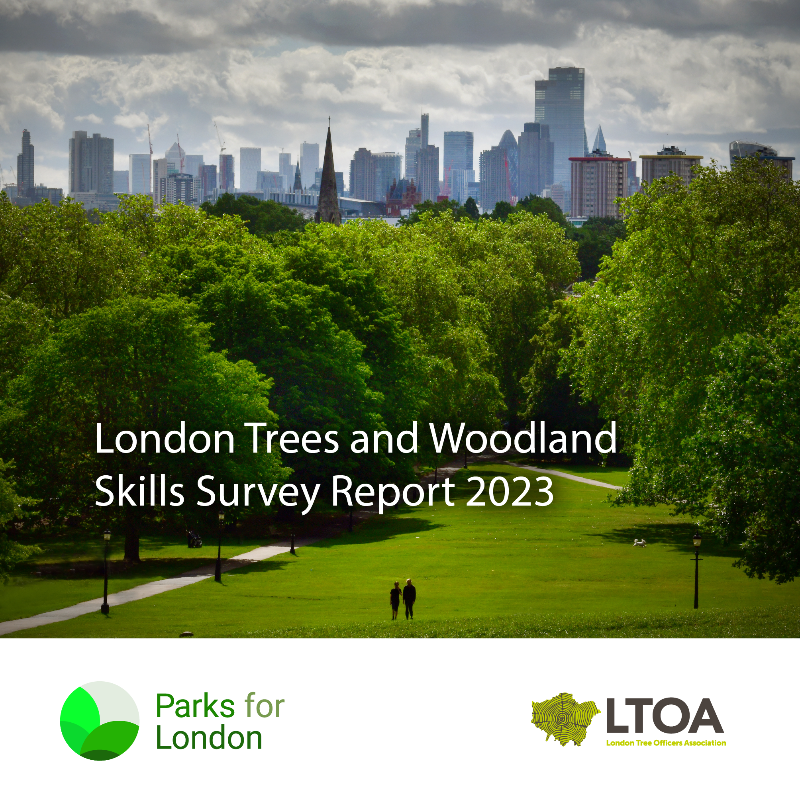 ParksforLondon's tweet photo. 🆕 New report: we asked London professionals in the #arboriculture &amp; #forestry sectors what challenges they faced when it comes to skills, recruitment, and retention, and published the findings in a new report by the London Tree Officers Association @LTOA33 and @ParksforLondon.