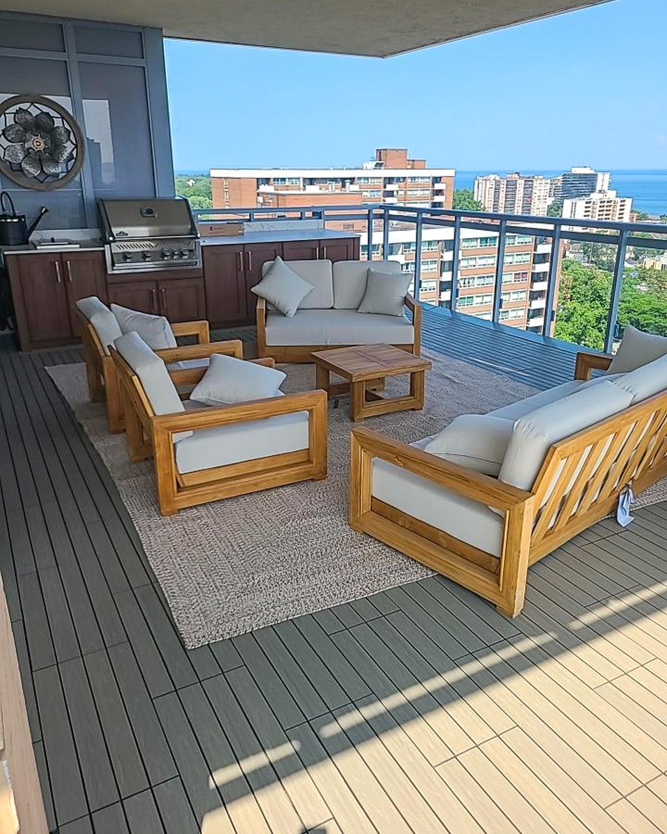 CondoKANDY's tweet photo. We love a balcony with a view. ✨

We are in full operation this fall - be sure to get your balcony flooring installed before winter comes! https://t.co/lKSFmLc3DK