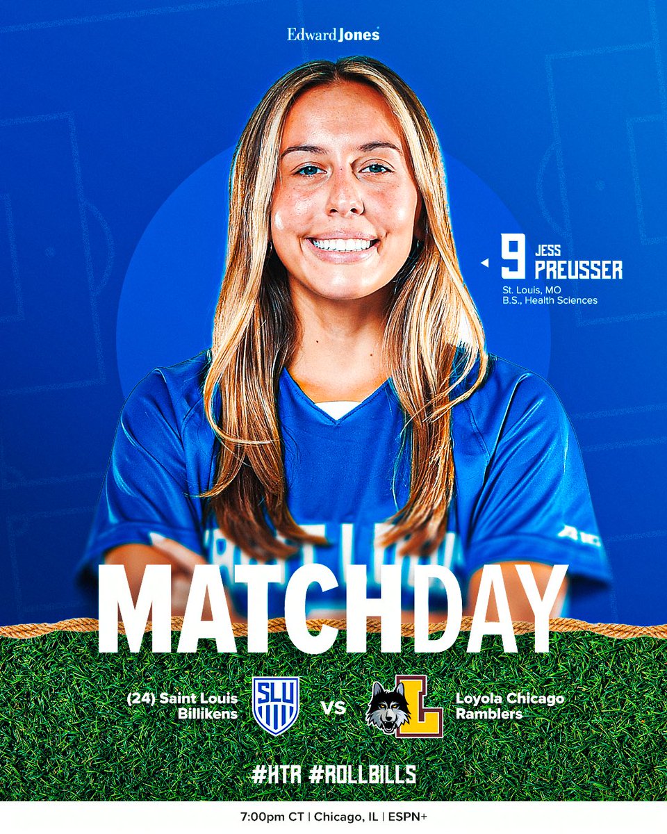 G A M E D A Y !

🆚 <a href="/RamblersWSOC/">Loyola Women's Soccer</a> 
⏰ Chicago, IL
📍 7:00PM
📺 ESPN+

#HTR #RollBills