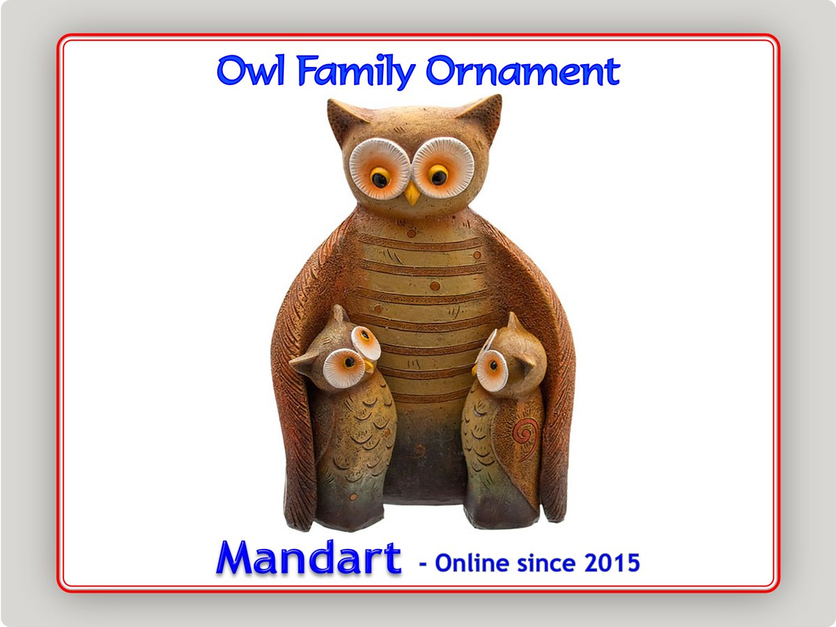 Owl Family Ornament - details:  mandart-uk.fws.store/product/yorksh…  #giftideasuk
