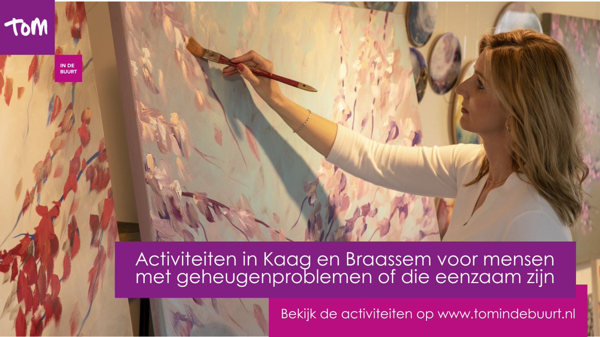 In <a href="/KaagenBraassem/">Gemeente Kaag en Braassem</a> worden de komende tijd activiteiten georganiseerd voor mensen met dementie of die eenzaam zijn. Denk aan zwemmen voor vrijwilligers en hun mantelzorgers of een lunch in Roelofarendsveen en Woubrugge.

Bekijk de activiteiten op tomindebuurt.nl/nieuws/activit…