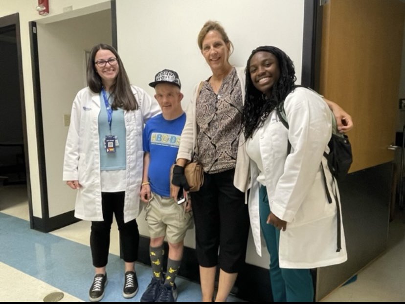 Here is our participant Greg from ABC-DS Kentucky ! He received his MRI and some ABC-DS Swag. Greg was accompanied by his sister.