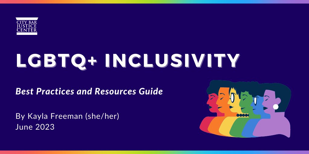 Continue fostering awareness, understanding, and advocacy in support of the #LGBTQ+ community by staying engaged and educated! Start with the Justice Center’s #LGBTQ+ inclusivity guide and please support in sharing 🌈: loom.ly/Z_iq5A4