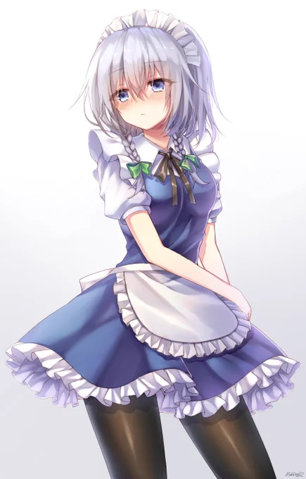 これは中学生の頃に書いた黒タイツ咲夜さん