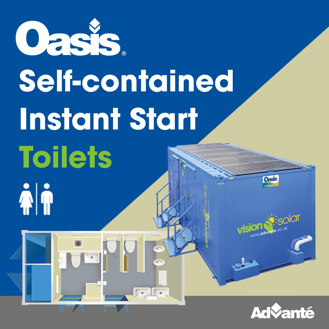 Oasis_Welfare's tweet photo. 🚻🚽 Inclusive Toilet Facilities for a Diverse Workforce... Read more: https://t.co/8EiCZAo13U

✉️ sales@advante.co.uk
📲 01268 280500

#OasisUnit #Toilets #InstantStart #WelfareUnit #LowEmission #Construction #SustainableWelfare #RenewableEnergy #Solar https://t.co/4E3VFalxUl