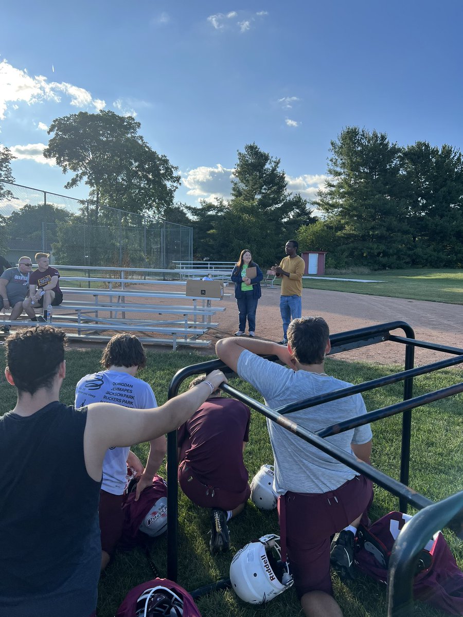 It’s awareness week! Thrilled to partner with @HabitatDane for our game this year! After practice, Jenny came and shared what HfH does while our honorary captain Mo told us his family’s story about working with them. Great stuff for our kids to listen to, thanks for sharing!