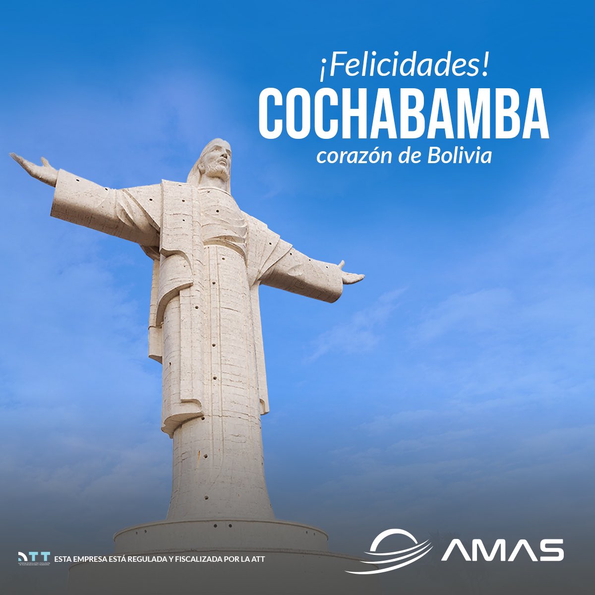 amas_aerolinea's tweet photo. Felicitamos a Cochabamba en su 213º aniversario! 🎉❤️ Pronto te llevaremos a descubrir esta joya de Bolivia. 
¡Feliz Aniversario, Cochabamba! 🇧🇴✈️ #Cochabamba #AmasBolivia https://t.co/XtbMj6NodM