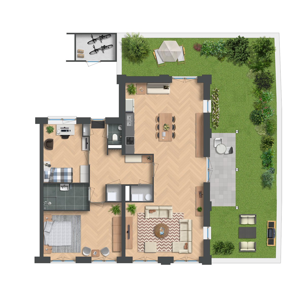 Bouwnummer 3, Poort van Offem,  fantastisch 3-kamerappartement van 117 m² met zonnige tuin.
Koopsom € 730.000,-- v.o.n.
Klik op onderstaande link voor meer informatie. 
 funda.nl/koop/noordwijk…