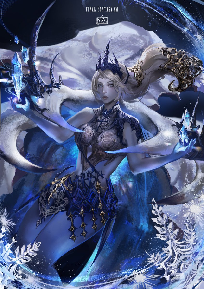 kiwisprouts's tweet photo. I drew shiva from #FF16 #FinalFantasyXIV #finaltantasy https://t.co/dEshCVeXju