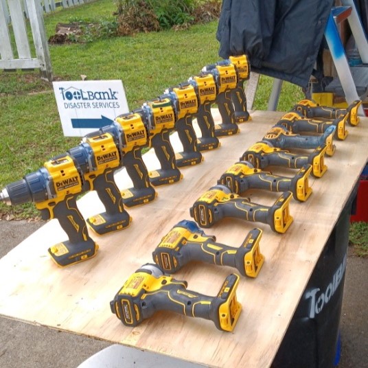 ToolBankUSA's tweet image. Our #ToolBank Disaster Services team is all set up in Perry, FL, for our response to Hurricane Idalia. Check out some of our basecamp photos from our location alongside @TeamRubicon. If you are in the Perry area and have volunteers needing tools, please DM us. #toolsforchange