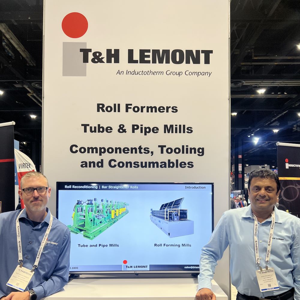thlemont's tweet image. Wrapping up several days of productive conversations, but there&apos;s still time! FABTECH runs until 3:00 p.m. on Sept. 14. Let&apos;s talk about making tube, pipe, and profile. See T&amp;amp;H Lemont in the Forming &amp;amp; Fabricating area, Hall A, booth A3131. 

#fabtech2023 #rollforming #tube #pipe