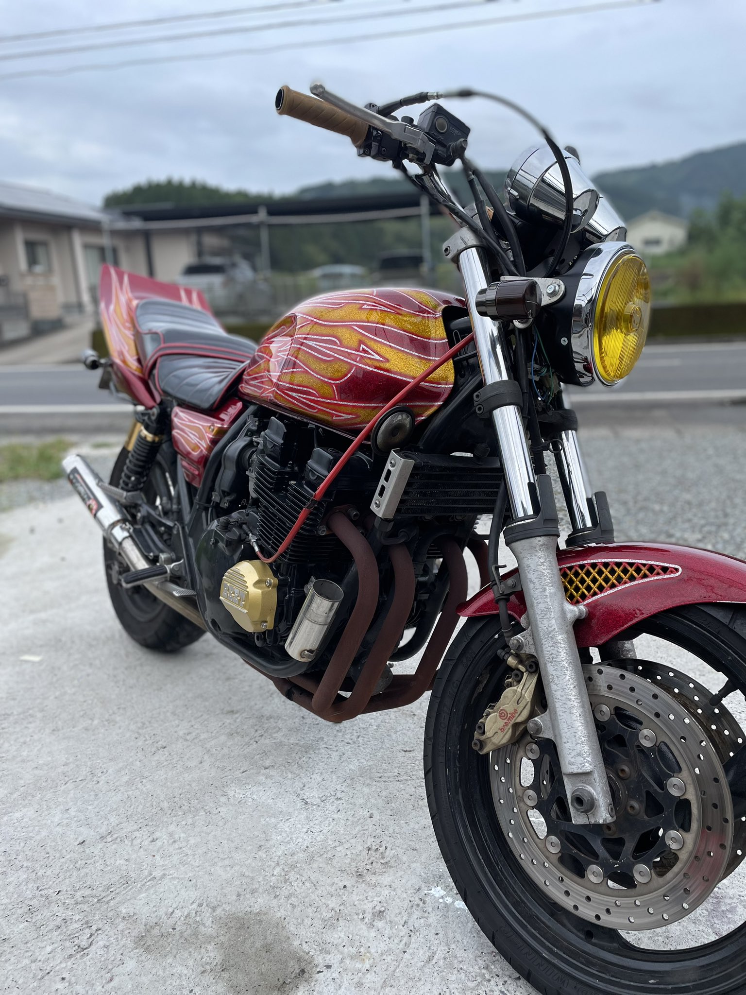 xjr400 4hmタンク 塗装ベース （XJR400を直そう！⑤ タンク塗装