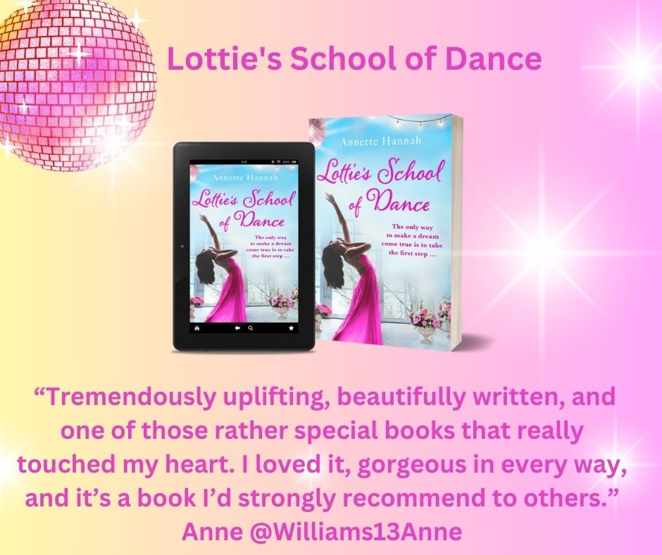 AnnetteHannah's tweet photo. Delighted with these fabulous reviews for #LottiesSchoolofDance thank you to everyone who has read it and reviewed it so far. Number three in hot new releases for dance, I’d love to see it get to number one.  X x https://t.co/OSfGPiGUgr #RomanceBooks #BooksAboutDance 💃📚💕 https://t.co/7a8hXvMuIp