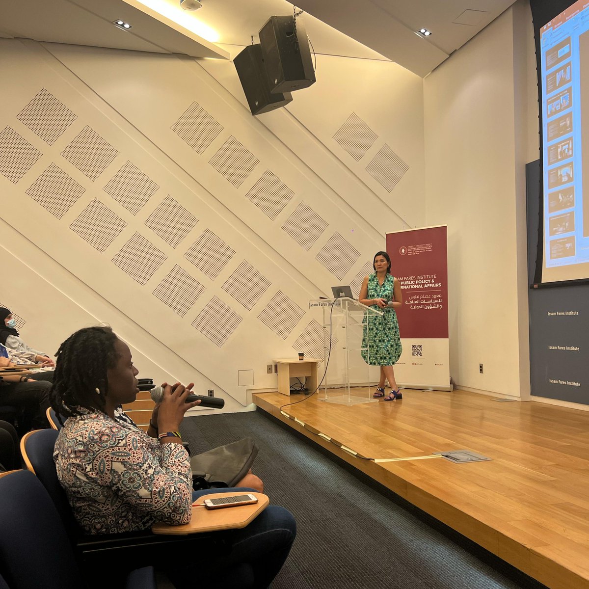 CCE_AUB's tweet photo. A full house of @AUB_Lebanon students attended the screening of "Who Is Next?", a true crime documentary on #bridekidnapping in Kyrgyzstan. This was followed by discussions and reflections with film director and guest partner from @MyAUCA & @opensocietyuniv Nurzhamal Karamoldoeva https://t.co/M5RaeL4FIo