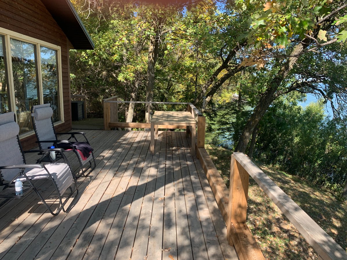 WATER FRONT LAKE LIFE! Pelican Lake waterfront cabin on 2 lots and over 100 feet of lake front. Terrific views. Cabin currently has 3 good size bedrooms and a 4th room that could be a bedroom. Brand new deck spreads across the entire front of the cabin. $254,900 #lakelife