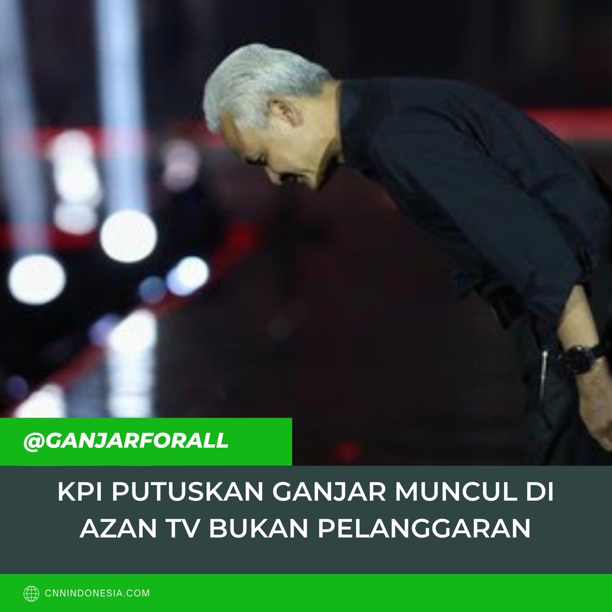 ganjarforall's tweet photo. KPI memutuskan tidak ada pelanggaran dalam tayangan azan di salah satu stasiun TV yang menampilkan BacapresGanjar Pranowo jelang Pilpres 2024. 

 #Ganjar #GenerasiGotongRoyong #GanjarPresiden #GanjarUntukSemua https://t.co/NUttXGT9J7