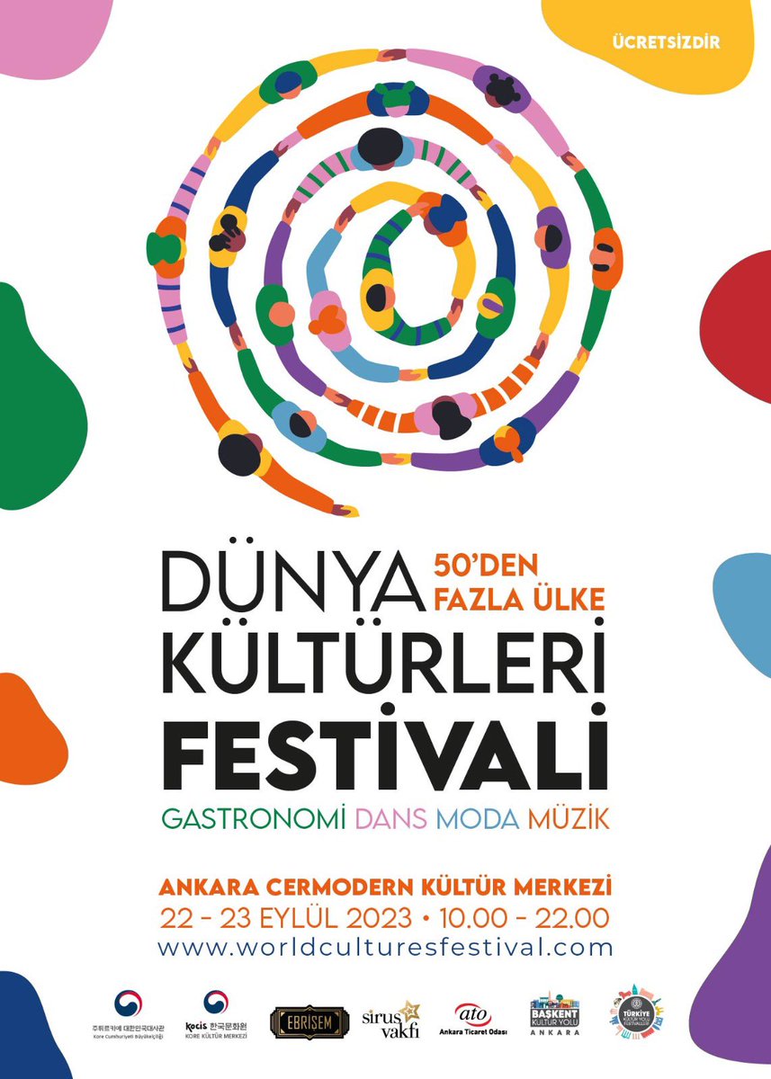 22 Eylül 2023 tarihinde Ankara Cermodern'da düzenlenen Dünya Kültür Festivalinde çeşitli Kore kültür içeriklerini deneyimleyebilirsiniz 🤗