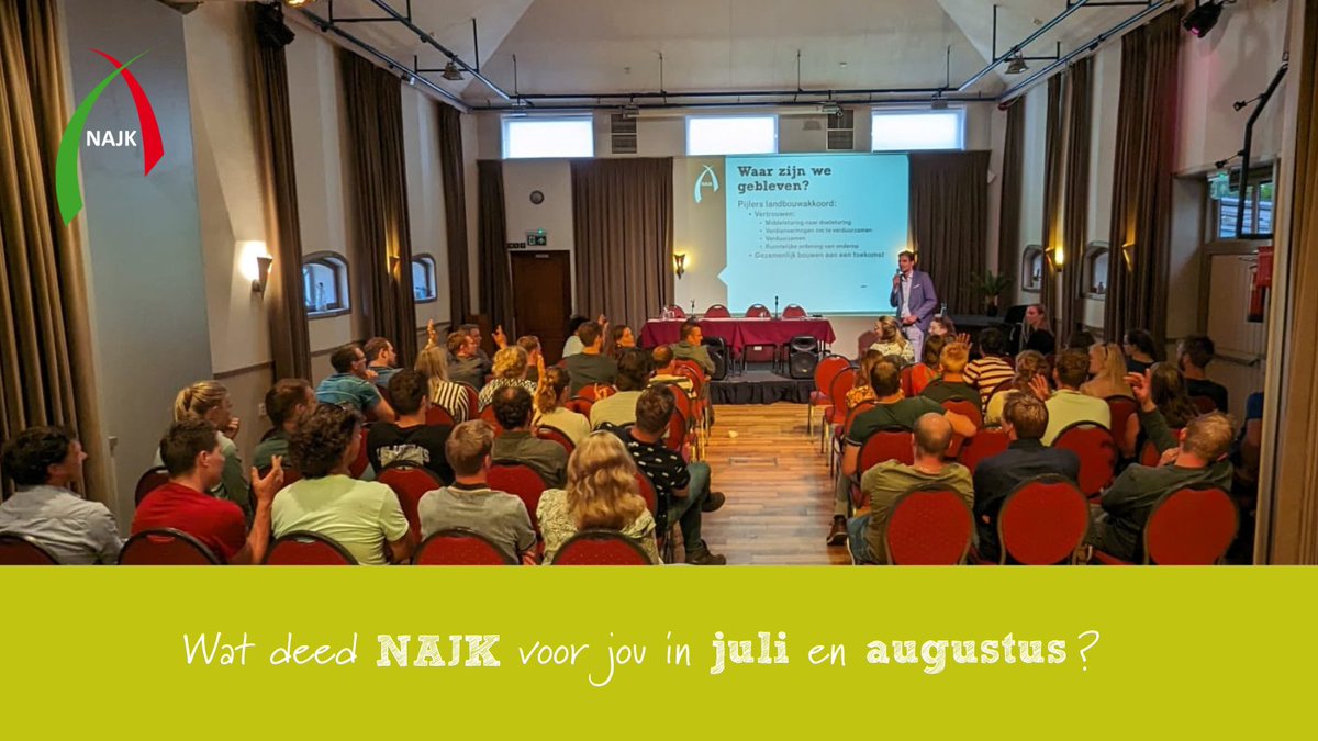 NAJK VOOR JOU | Tussen alle oogstwerkzaamheden door, blikken we graag nog even terug op de zomermaanden #juli en #augustus. 🚜 Benieuwd wat #NAJK allemaal deed? 🤠

Lees het op onze site! ➡️ najk.nl/2023/09/06/wat…
