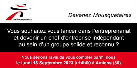 📆 Venez rencontrez les chefs d’entreprises Mousquetaires à Amiens le 18 septembre !
Inscrivez-vous ici : buff.ly/3Per5hH
<a href="/mousquetairesfr/">Groupement Mousquetaires</a>