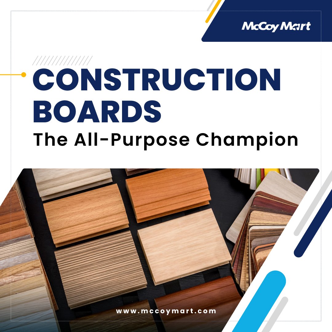 mccoymart's tweet image. Boards: t.ly/7gFgn 🔗 Part 1/2
Often referred to as construction boards or construction panels, serve several essential purposes in construction projects.

#BuildingBoards #ConstructionMaterials #VersatileBoards #IndianConstruction #CraftingWithWood #BoardMagic