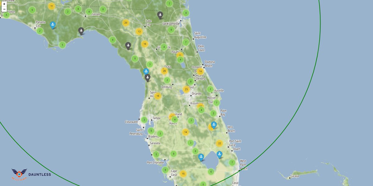 DauntlessAir's tweet photo. Did you know? There are 750+ airports and 85+ bodies of water that could support water-scooping #airtankers in #Florida?
Check out this interactive map: https://t.co/XS4DXktsub to see the opportunity for #rapidinitialattack in Florida, the greater Southeast, and Texas. https://t.co/VRx41rK0hJ